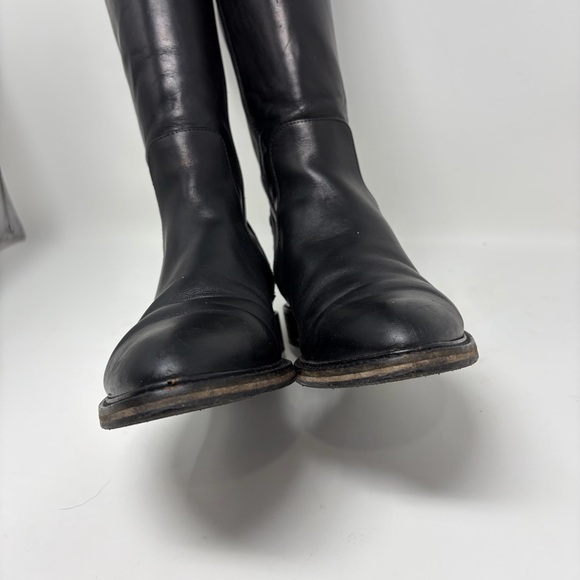 Aquatalia Geneva Black Leather Knee High Riding Boot Size 8.5 - Picture 7 of 12